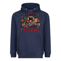 Navy merry christmas pug Heavyweight Hoodie - JahusDesignShop
