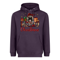 Plum merry christmas pug Heavyweight Hoodie - JahusDesignShop