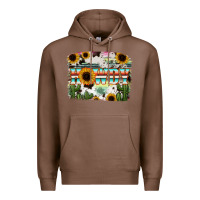 Chestnut Howdy Serape And Sunflower Premium Hoodie - RanaPortraitStore