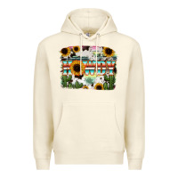 Sandshell Howdy Serape And Sunflower Premium Hoodie - RanaPortraitStore