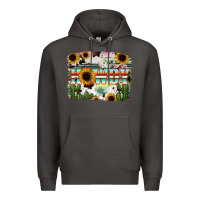 Smoke Howdy Serape And Sunflower Premium Hoodie - RanaPortraitStore