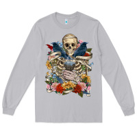 Moon Dust Flower Boho Skull Skeleton Long Sleeve Tee - RanaPortraitStore