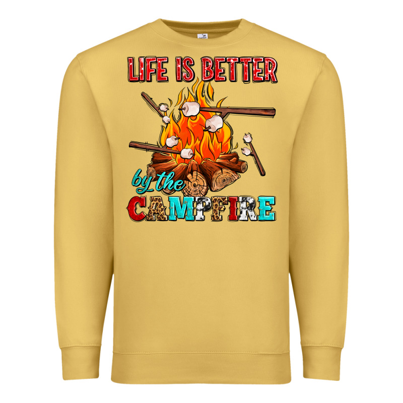 Life Is Better By The Campfire With Marshmallows Premium Sweatshirt by AdoDesignShop | Teevron