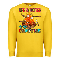 Lemon life is better by the campfire with marshmallows Premium Sweatshirt - AdoDesignShop