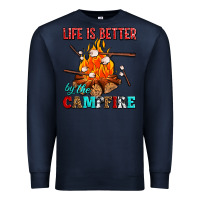 Navy life is better by the campfire with marshmallows Premium Sweatshirt - AdoDesignShop