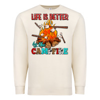 Sandshell life is better by the campfire with marshmallows Premium Sweatshirt - AdoDesignShop