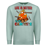 Seafoam life is better by the campfire with marshmallows Premium Sweatshirt - AdoDesignShop