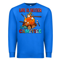 True Royal life is better by the campfire with marshmallows Premium Sweatshirt - AdoDesignShop