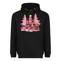 Pink Christmas Trees With Gift Box Bbs Heavyweight Hoodie | Teevron