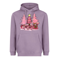 Lavender pink christmas trees with gift box bbs Heavyweight Hoodie - BundleAndBundleShop