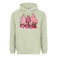 Matcha pink christmas trees with gift box bbs Heavyweight Hoodie - BundleAndBundleShop