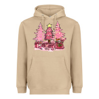 Mushroom pink christmas trees with gift box bbs Heavyweight Hoodie - BundleAndBundleShop