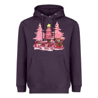 Plum pink christmas trees with gift box bbs Heavyweight Hoodie - BundleAndBundleShop