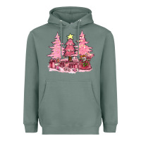 Sage pink christmas trees with gift box bbs Heavyweight Hoodie - BundleAndBundleShop