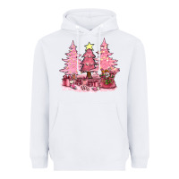 White pink christmas trees with gift box bbs Heavyweight Hoodie - BundleAndBundleShop