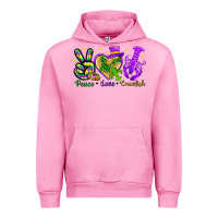 Fuchsia Pink peace love crawfish Urban Hoodie - NancyCooperArtShop