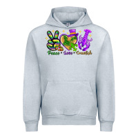 Heather Grey peace love crawfish Urban Hoodie - NancyCooperArtShop