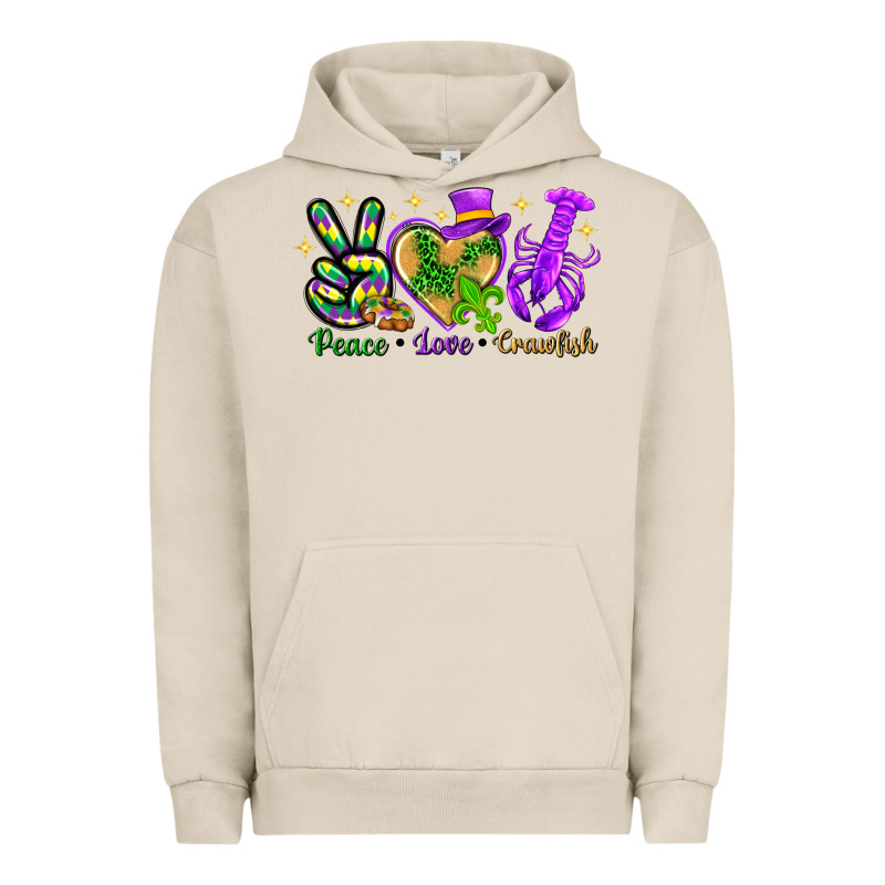 Peace Love Crawfish Urban Hoodie by NancyCooperArtShop | Teevron
