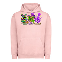 Pigment Salmon peace love crawfish Urban Hoodie - NancyCooperArtShop
