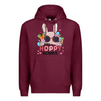 Burgundy one hoppy mama Premium Hoodie - MaliasSmallBusiness