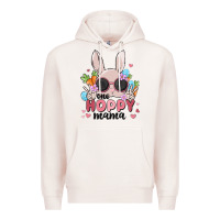 Pale Pink one hoppy mama Premium Hoodie - MaliasSmallBusiness