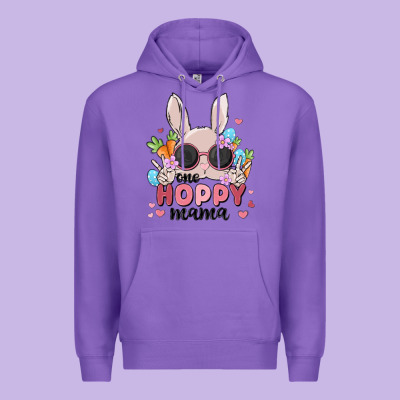 One Hoppy Mama Premium Hoodie Designed By Maliassmallbusiness