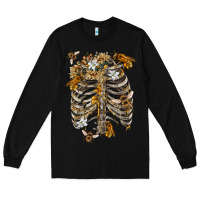 Black Flower rib cage bees Long Sleeve Tee - RanaPortraitStore