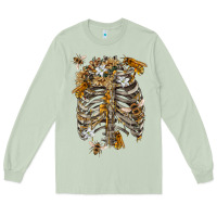 Matcha Flower rib cage bees Long Sleeve Tee - RanaPortraitStore