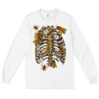 White Flower rib cage bees Long Sleeve Tee - RanaPortraitStore