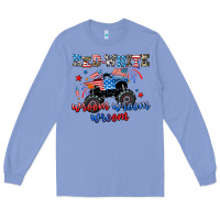 Colony Blue red white wroom wroom wroom Long Sleeve Tee - AdoDesignShop