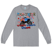 Heather Grey red white wroom wroom wroom Long Sleeve Tee - AdoDesignShop