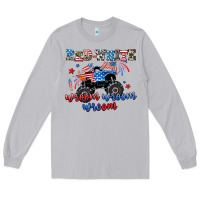 Moon Dust red white wroom wroom wroom Long Sleeve Tee - AdoDesignShop