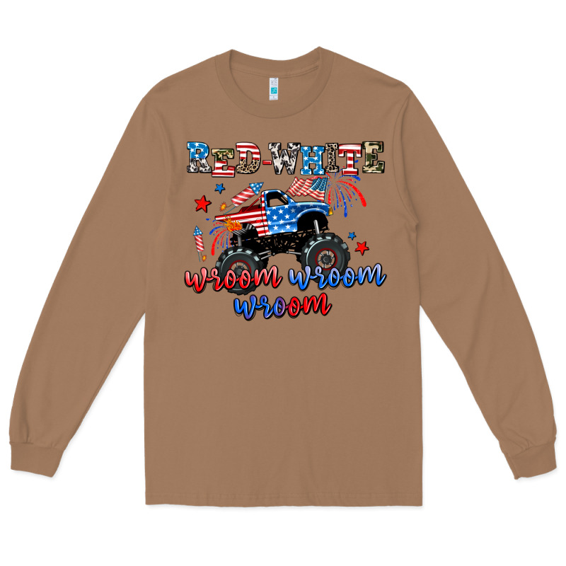 Red White Wroom Wroom Wroom Long Sleeve Tee by AdoDesignShop | Teevron