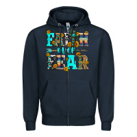 Navy faith over fear Zipper Hoodie - Zillion Design Studio
