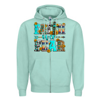 Seafoam faith over fear Zipper Hoodie - Zillion Design Studio
