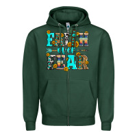 Sports Green faith over fear Zipper Hoodie - Zillion Design Studio