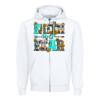 White faith over fear Zipper Hoodie - Zillion Design Studio