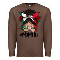 Chestnut mexican mom life messy bun mama Premium Sweatshirt - BundleAndBundleShop
