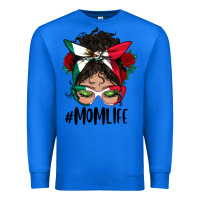True Royal mexican mom life messy bun mama Premium Sweatshirt - BundleAndBundleShop