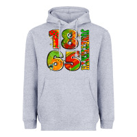 Heather Grey 1865 juneteenth Heavyweight Hoodie - AdoDesignShop