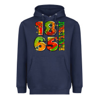 Navy 1865 juneteenth Heavyweight Hoodie - AdoDesignShop