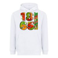 White 1865 juneteenth Heavyweight Hoodie - AdoDesignShop