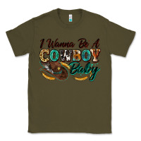 Army Green i wanna be a cowboy baby Classic Tee - Zillion Design Studio