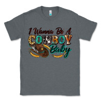 Charcoal Heather i wanna be a cowboy baby Classic Tee - Zillion Design Studio