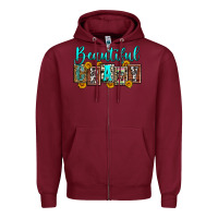 Burgundy beautiful crazy Zipper Hoodie - Zillion Design Studio