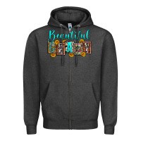 Charcoal Heather beautiful crazy Zipper Hoodie - Zillion Design Studio