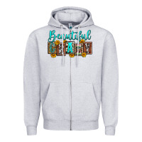 Heather Grey beautiful crazy Zipper Hoodie - Zillion Design Studio