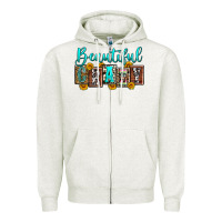 Oatmeal Heather beautiful crazy Zipper Hoodie - Zillion Design Studio