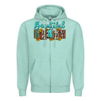 Seafoam beautiful crazy Zipper Hoodie - Zillion Design Studio