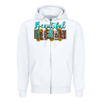 White beautiful crazy Zipper Hoodie - Zillion Design Studio